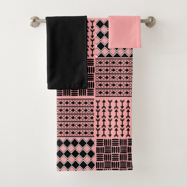 Ensemble de serviettes de bain en coton Boho (En situation)