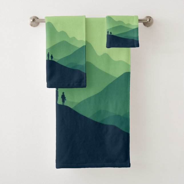 Ensemble de serviettes de bain en coton Premium -  (En situation)