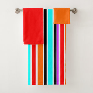Ensemble De Serviettes De Bain En Grilles Mixtes
