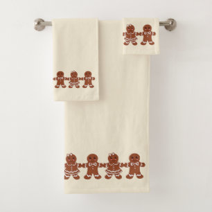 Ensemble de serviettes de bain en pain d'épice de 