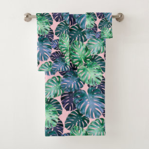Ensemble de serviettes de bain Feuilles Monstera T