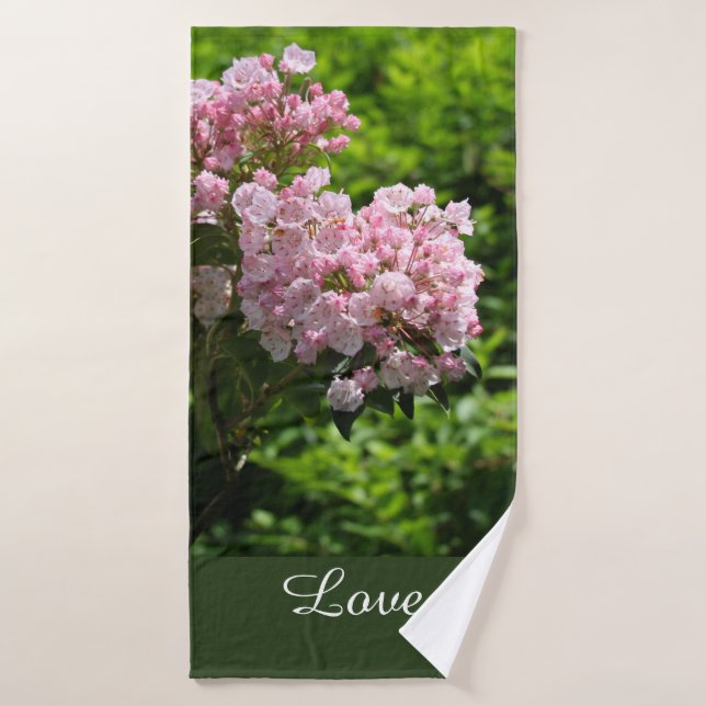 Ensemble de serviettes de bain Feuilles rose Laure (Serviette de bain)