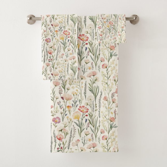 Ensemble de serviettes de bain Floral Springtime (En situation)