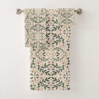 Ensemble de serviettes de bain florales de jardin