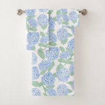 Ensemble de serviettes de bain florales Hydrangea