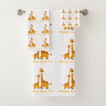 Ensemble de serviettes de bain - Girafe Mignon