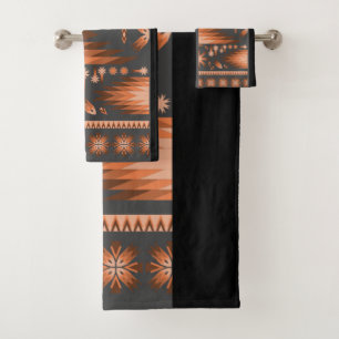 Ensemble de serviettes de bain gris noir du sud-ou