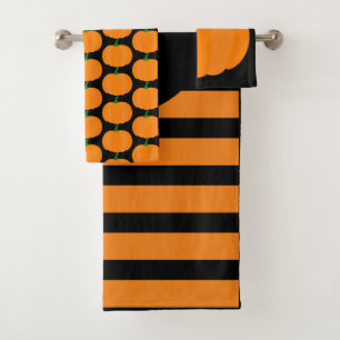 Ensemble de serviettes de bain Halloween noir avec