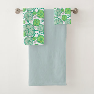 Ensemble de serviettes de bain japonais Koi Pond