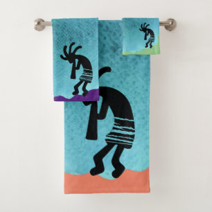 Ensemble de serviettes de bain Kokopelli Sud-Ouest