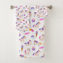 Ensemble de serviettes de bain Licorne Rêve (v.2)