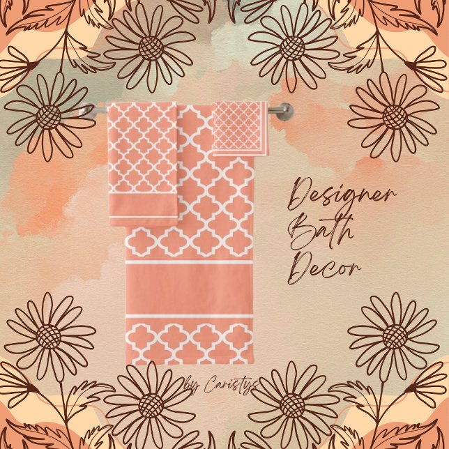 Ensemble de serviettes de bain marocain rose et bl (Créateur téléchargé)