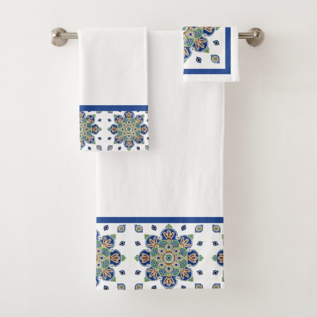 Ensemble de serviettes de bain Medallion (En situation)