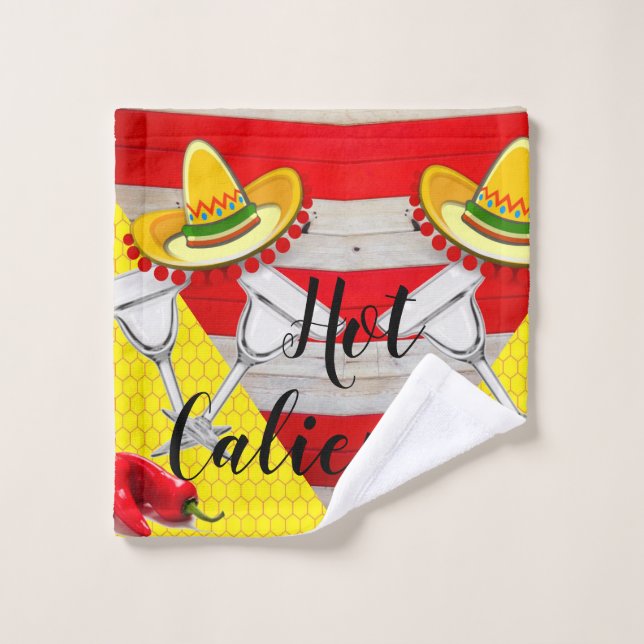 Ensemble de serviettes de bain mexicain Sombrero (Gant de toilette)