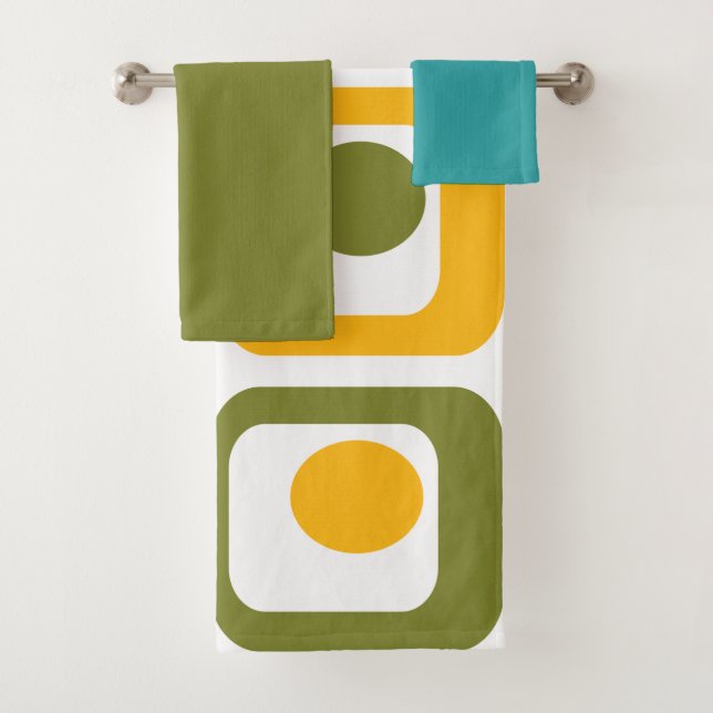 Ensemble De Serviettes De Bain Moderne Du Milieu D (En situation)