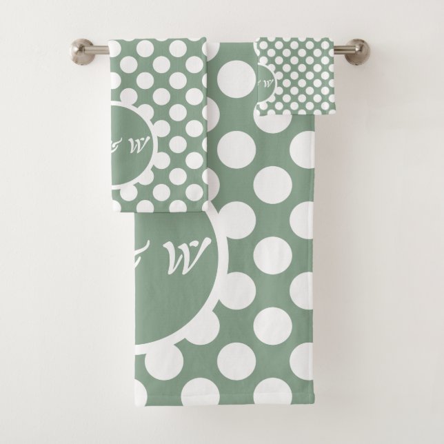 Ensemble de serviettes de bain modernes grises et  (En situation)