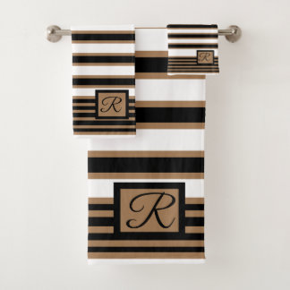 Ensemble De Serviettes De Bain Monogramme Moderne