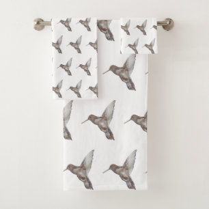 Ensemble de serviettes de bain Motif colibri