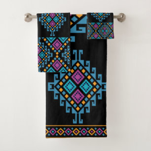 Ensemble de serviettes de bain Motif coloré Sud-Ou