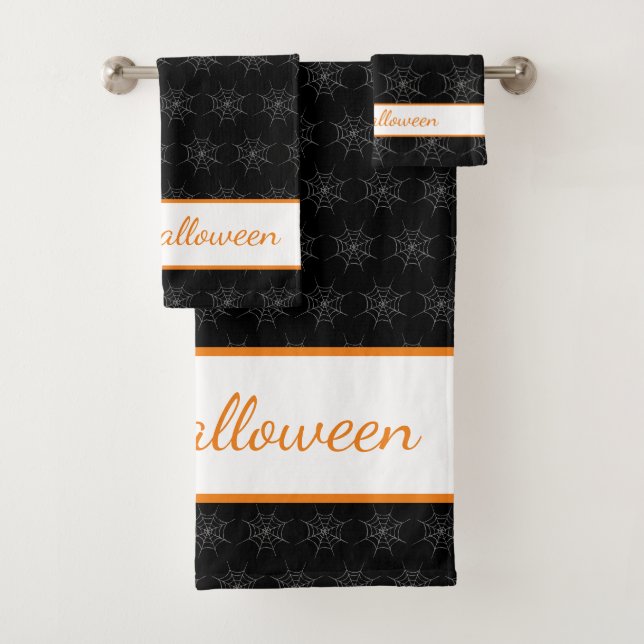 Ensemble de serviettes de bain Motif de Spiderweb  (En situation)