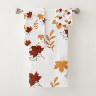 Ensemble de serviettes de bain Motif Feuille orang