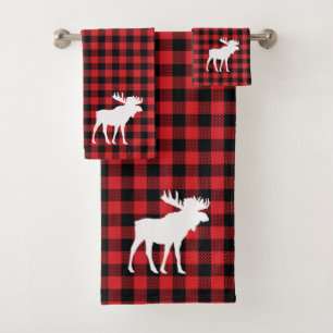 Ensemble de serviettes de bain Motif Moose Buffalo