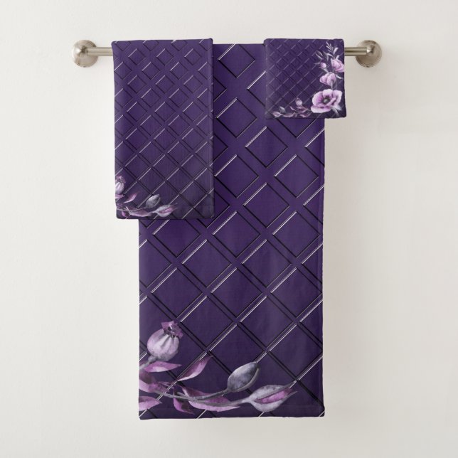 Ensemble de serviettes de bain Motifs décoratives  (En situation)