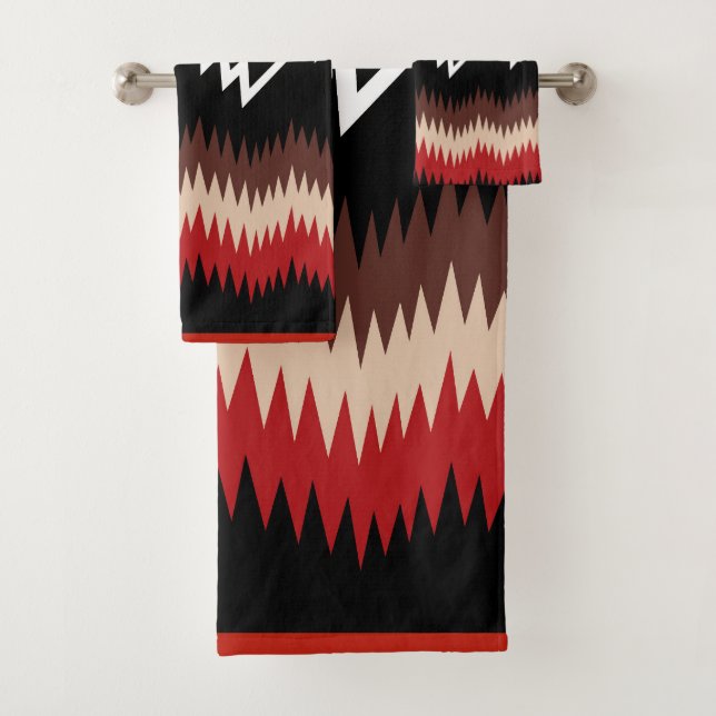Ensemble de serviettes de bain Navajo Design 9 (En situation)