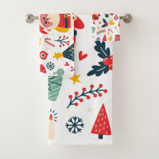Ensemble de serviettes de bain Noël 2024