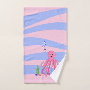 Ensemble de serviettes de bain octopus rose