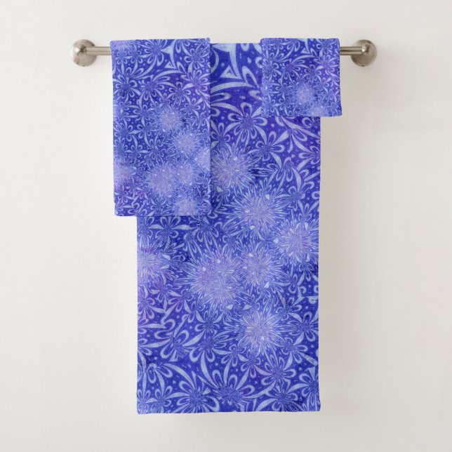 ensemble de serviettes de bain passion pourpre (En situation)