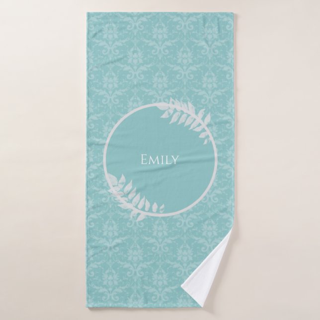 Ensemble de serviettes de bain personnalisées turq (Serviette de bain)
