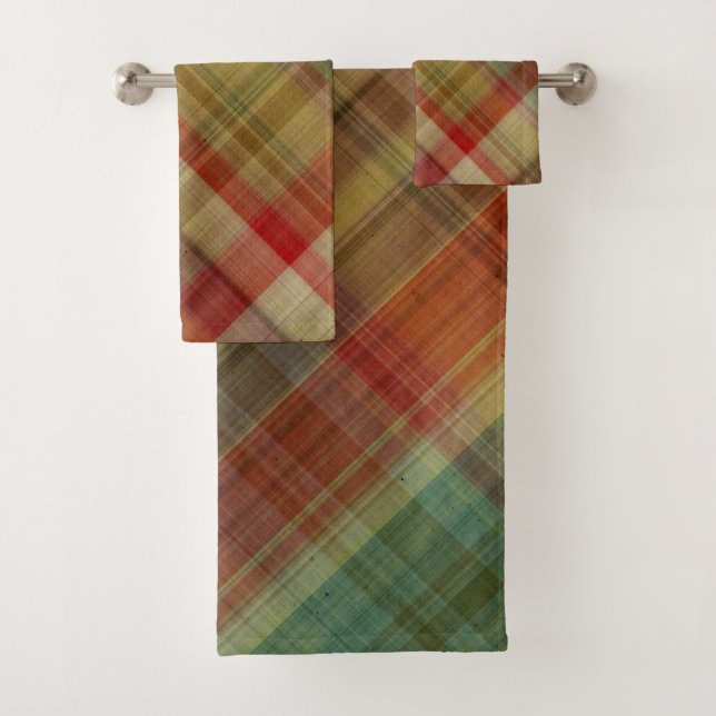 Ensemble de serviettes de bain Plaid #1 (En situation)