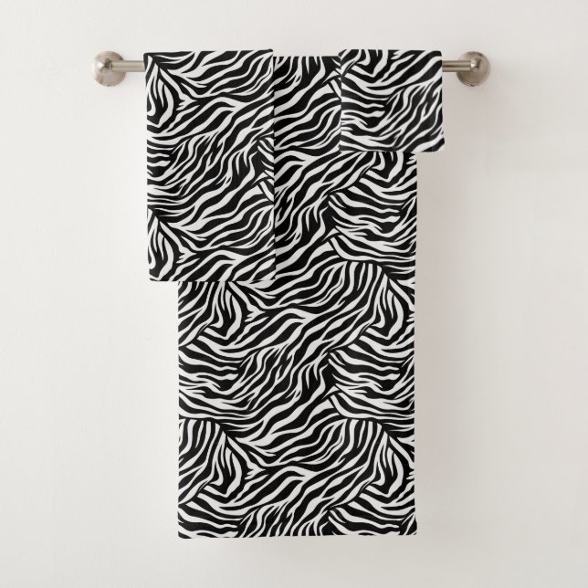 Ensemble de serviettes de bain poster de animal (En situation)