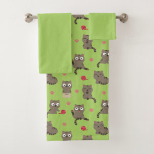 Ensemble de serviettes de bain pour chats