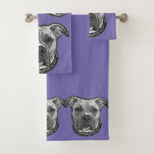 Ensemble de serviettes de bain pour chien de Pitbu