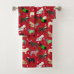 Ensemble de serviettes de bain pour chien de taure