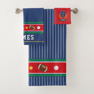 Ensemble de serviettes de bain pour garçons Marin