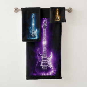 Ensemble de serviettes de bain pour les guitares