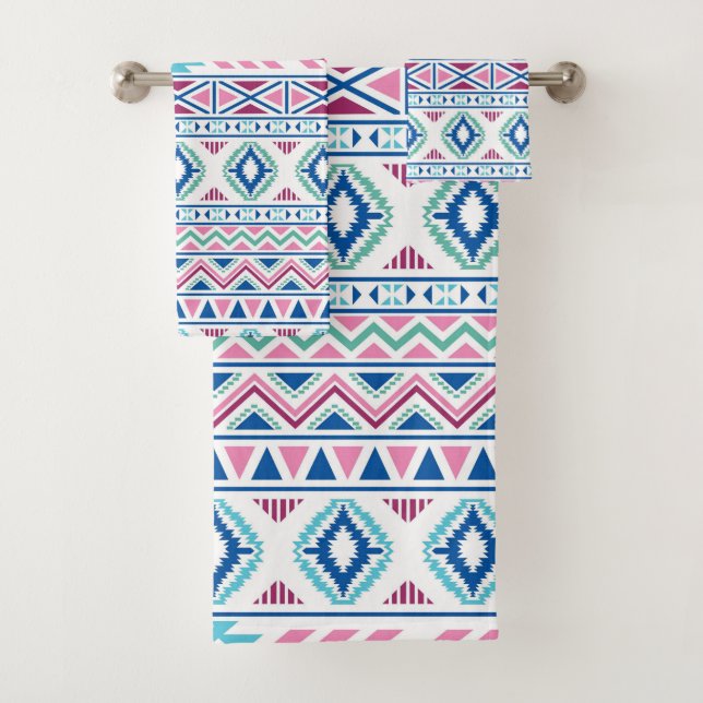 Ensemble de serviettes de bain pour Motifs tribaux (En situation)