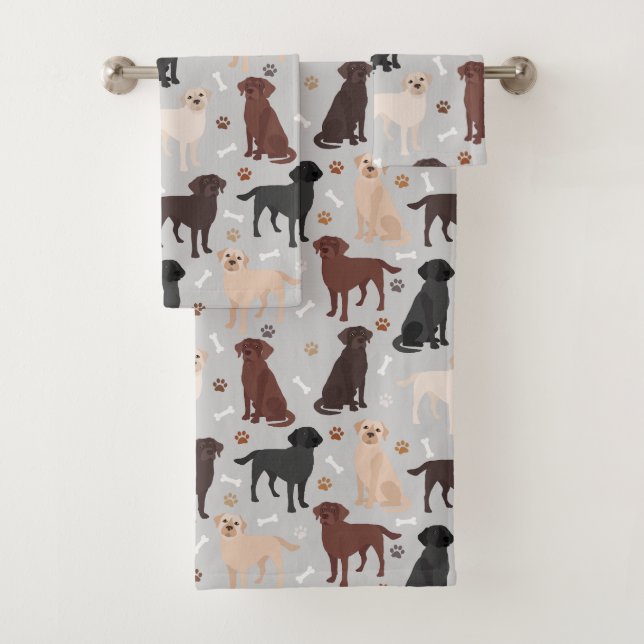 Ensemble de serviettes de bain pour ramasseur Labr (En situation)