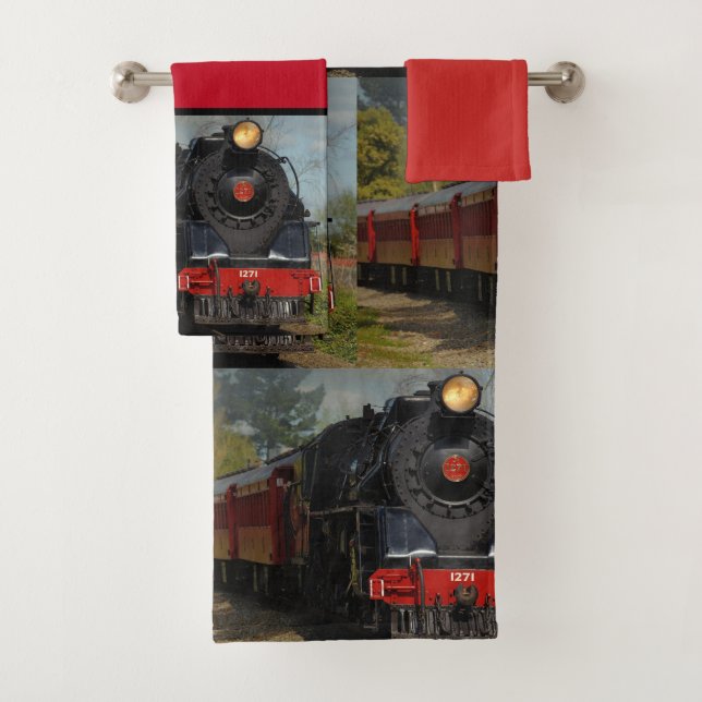 Ensemble de serviettes de bain pour train ferrovia (En situation)