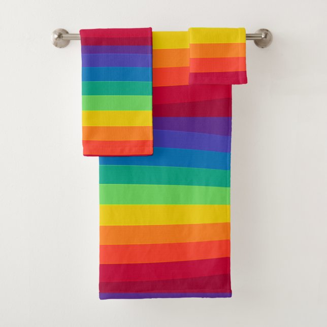 Ensemble de serviettes de bain Rainbow (En situation)