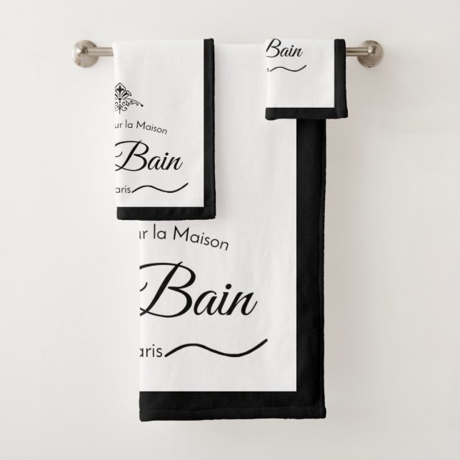Ensemble de serviettes de bain redessiné (En situation)
