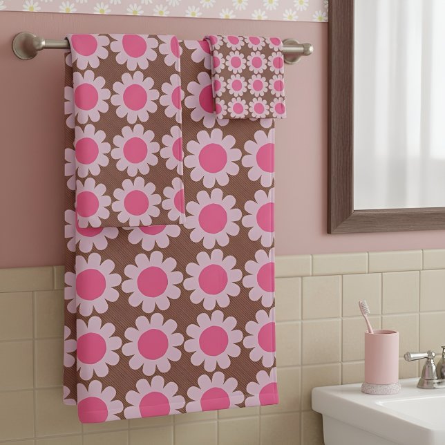 Ensemble de serviettes de bain rose marron super (Créateur téléchargé)