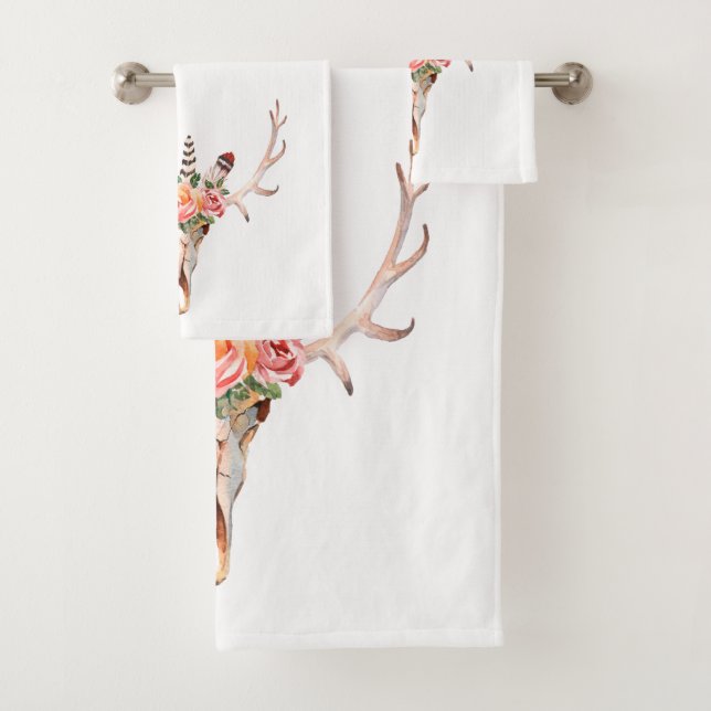 Ensemble de serviettes de bain Roses BoHo Animal S (En situation)