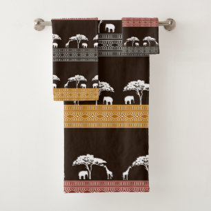 Ensemble de serviettes de bain Safari Africain