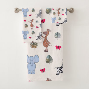 Ensemble de serviettes de bain Safari Animaux à l'