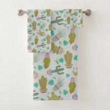 Ensemble de serviettes de bain Succulentes