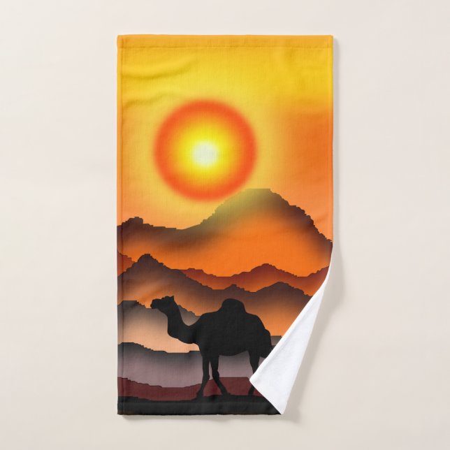 Ensemble De Serviettes De Bain Sunrise Desert - Pe (Serviette à main)